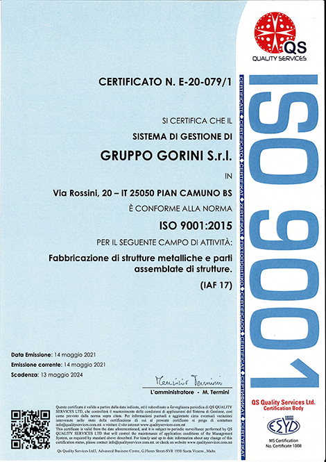 Certificazione ISO 9001